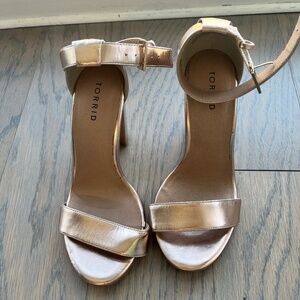 Torrid Metallic Gold Heels
